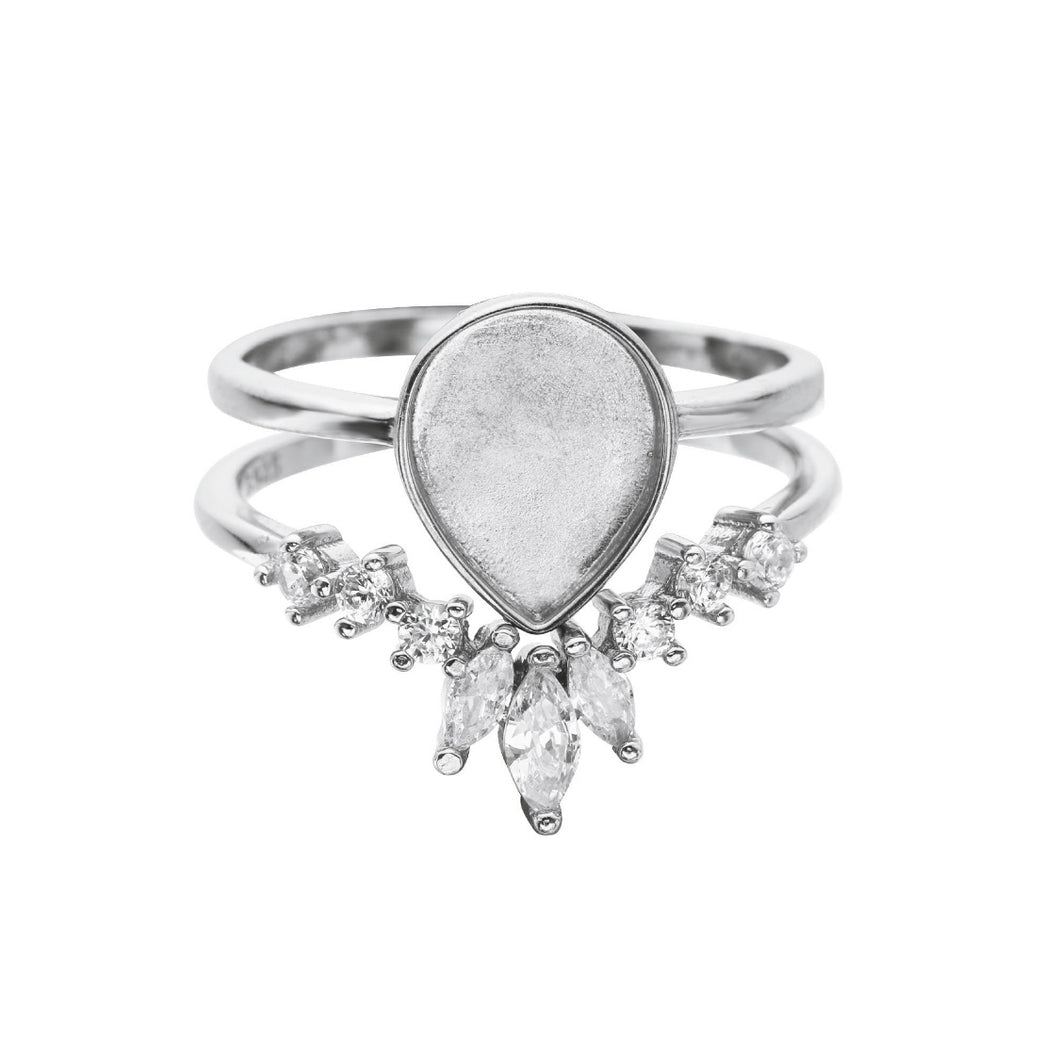 Pear Ring with Stacker